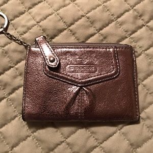 Coach Metallic Key Card Holder